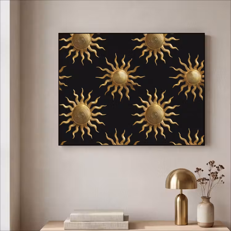 Art Frame - Zon - Patroon - Luxe - Goud - Zwart — 3