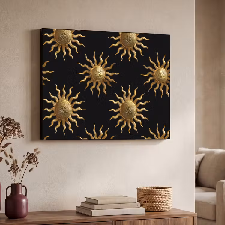 Art Frame - Zon - Patroon - Luxe - Goud - Zwart — 4