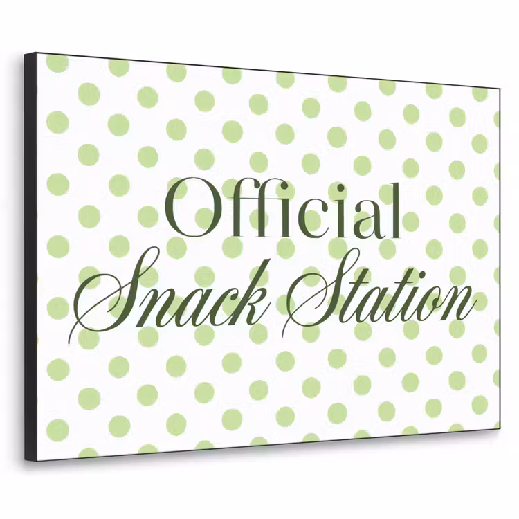 Art Frame - Snack Station - Groen - Stippen — 1