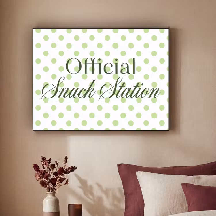 Art Frame - Snack Station - Groen - Stippen — 2