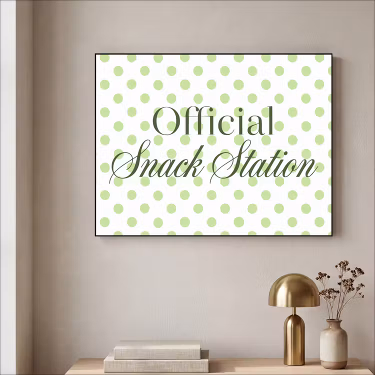 Art Frame - Snack Station - Groen - Stippen — 3