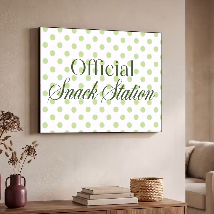 Art Frame - Snack Station - Groen - Stippen — 4