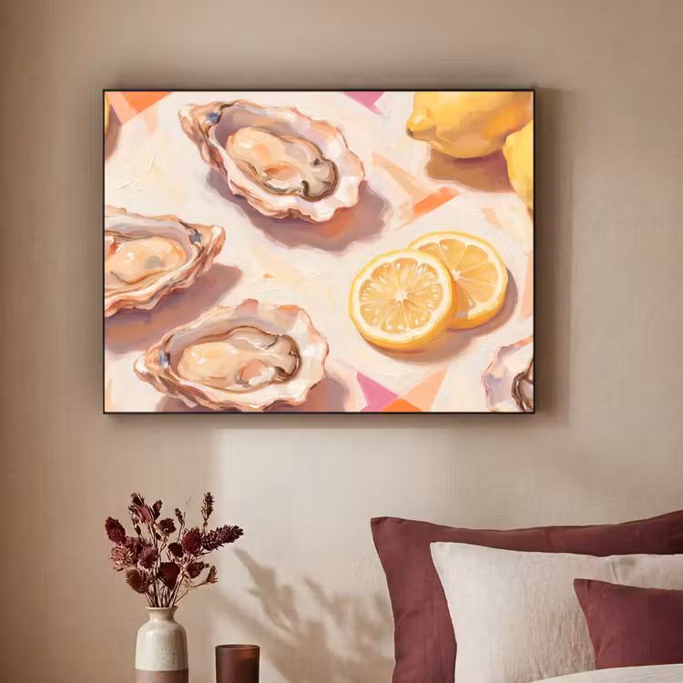 Art Frame - Stilleven - Citroenen - Oesters - Abstract - Oranje — 2