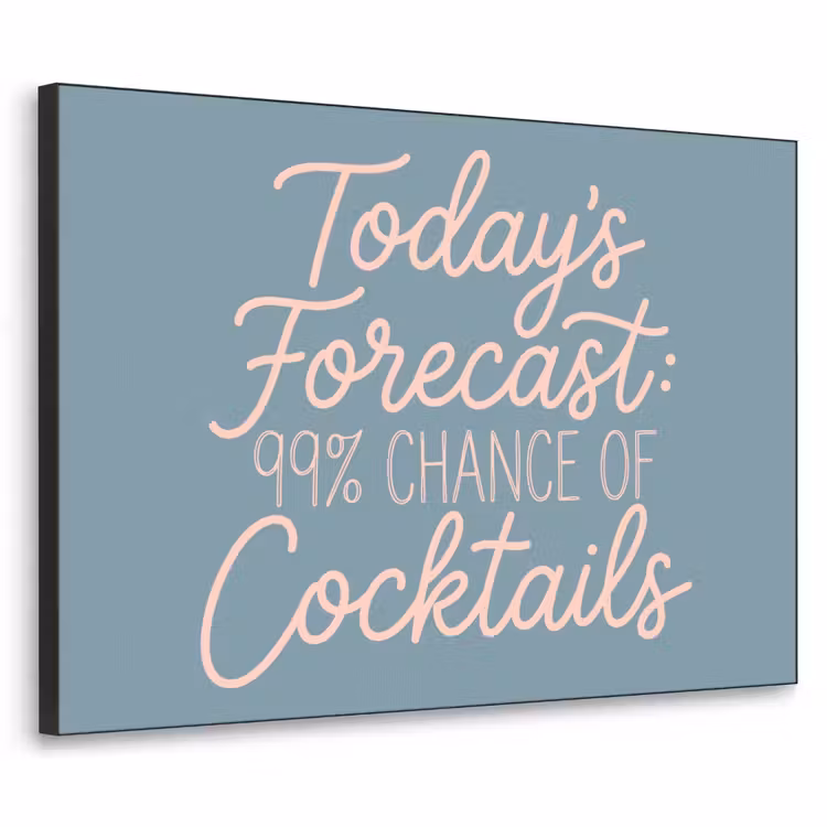 Art Frame - Today's Forecast - Cocktails - Blauw — 1