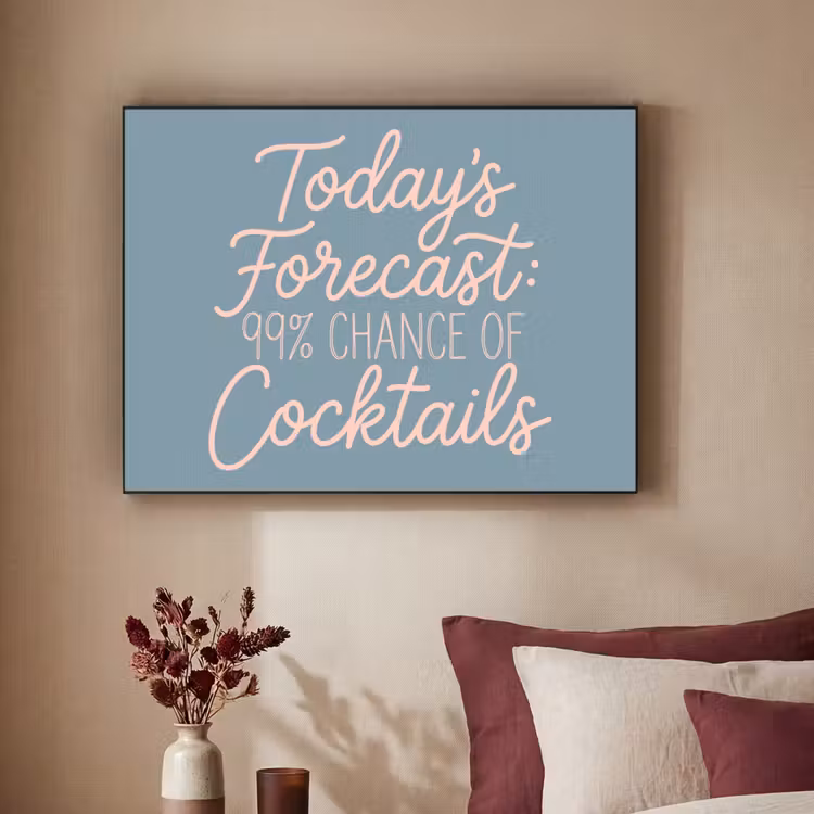 Art Frame - Today's Forecast - Cocktails - Blauw — 2