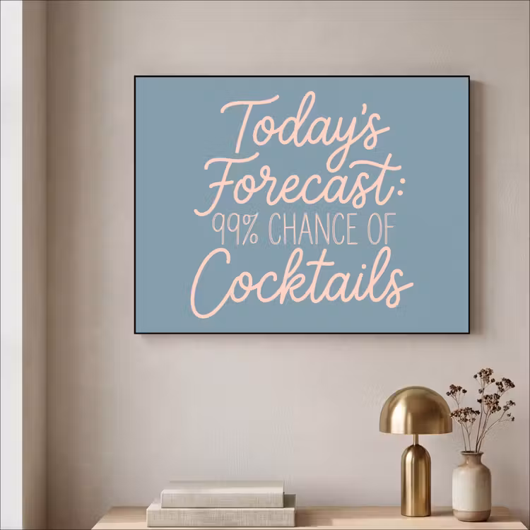 Art Frame - Today's Forecast - Cocktails - Blauw — 3