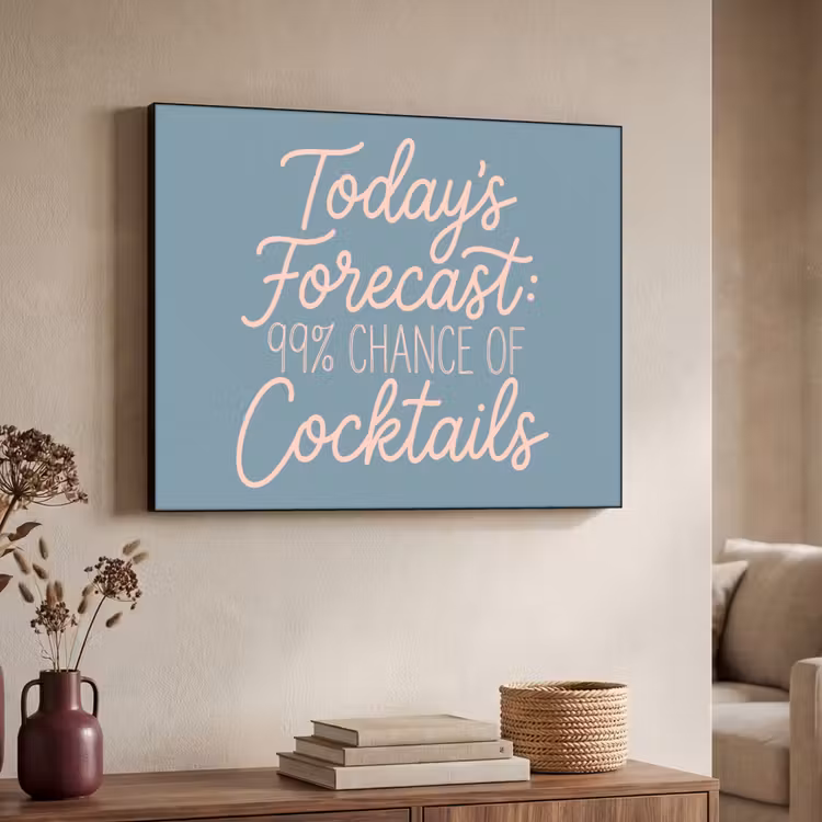 Art Frame - Today's Forecast - Cocktails - Blauw — 4