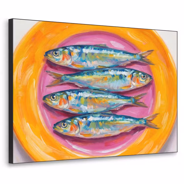 Art Frame - Vis - Vier - Eten - Modern - Kleurrijk — 1
