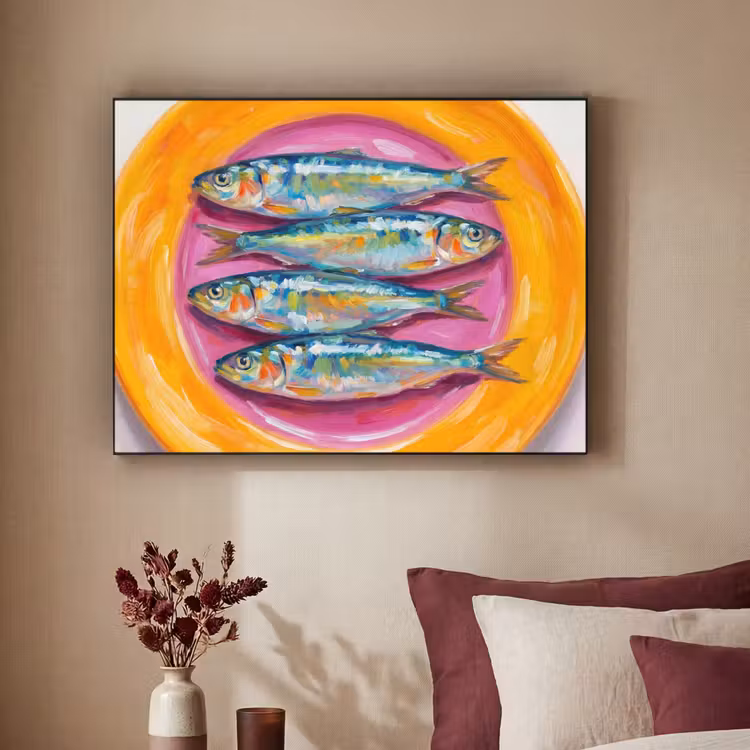 Art Frame - Vis - Vier - Eten - Modern - Kleurrijk — 2
