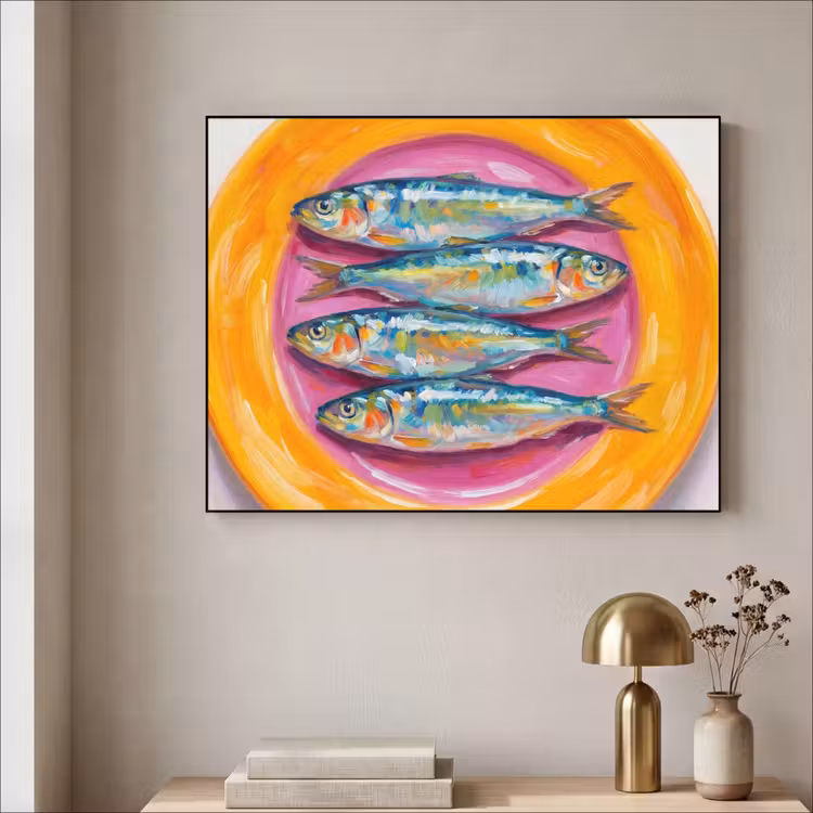 Art Frame - Vis - Vier - Eten - Modern - Kleurrijk — 3