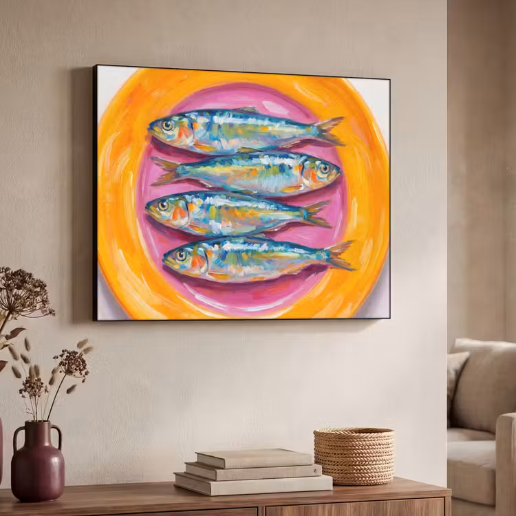 Art Frame - Vis - Vier - Eten - Modern - Kleurrijk — 4
