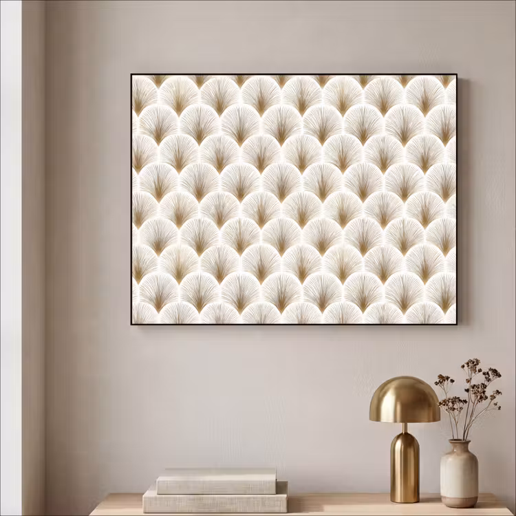 Art Frame - Waaiers - Art Deco - Elegant - Goud - Wit — 3
