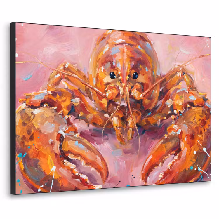 Art Frame - Zeeleven - Kreeft - Spatters - Abstract - Roze — 1