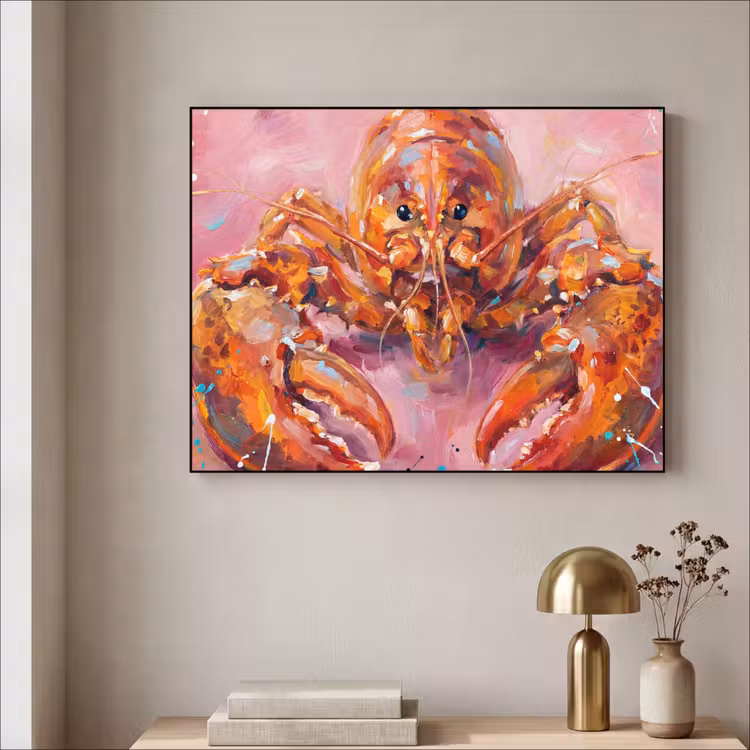 Art Frame - Zeeleven - Kreeft - Spatters - Abstract - Roze — 3