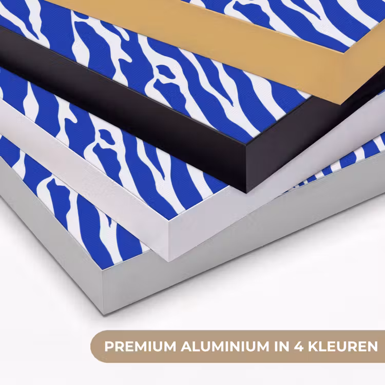 Art Frame - Zebra - Patroon - Kobalt - Blauw — 5