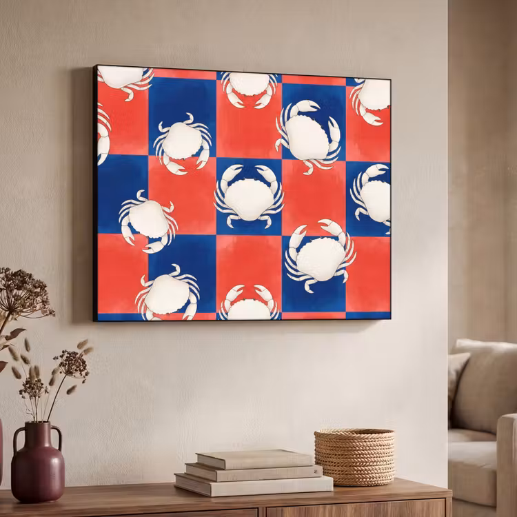 Art Frame - Patroon - Zeeleven - Rood - Blauw - Abstract — 4