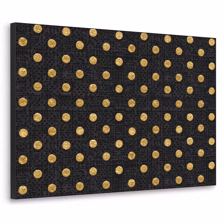 Art Frame - Polka Dot - Stippen - Goud - Zwart — 1
