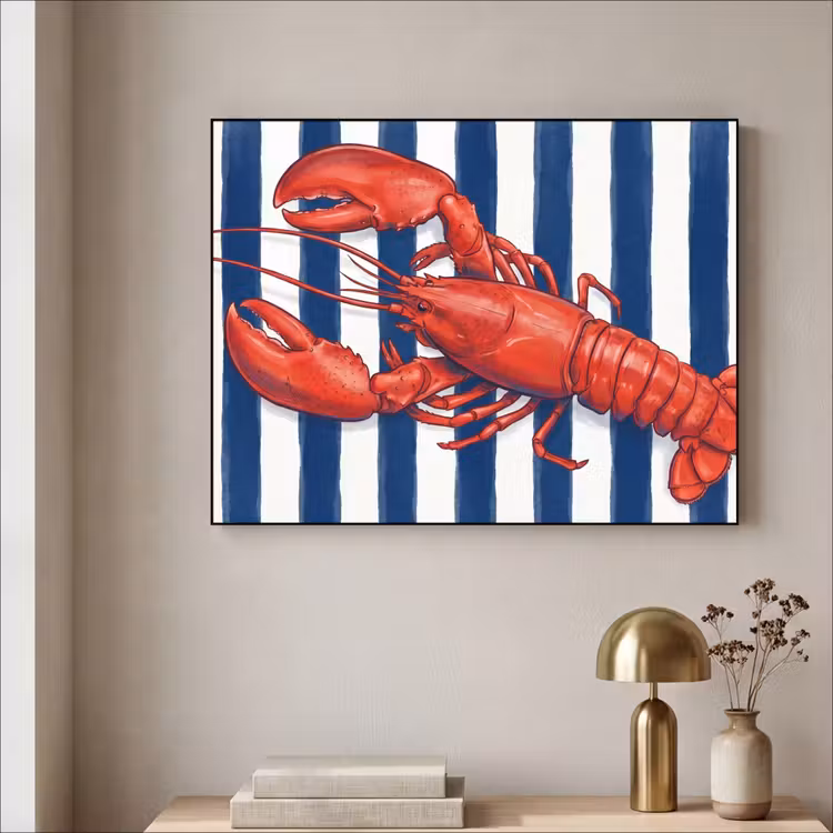 Art Frame - Schaaldier - Kreeft - Marine - Illustratie - Rood — 3