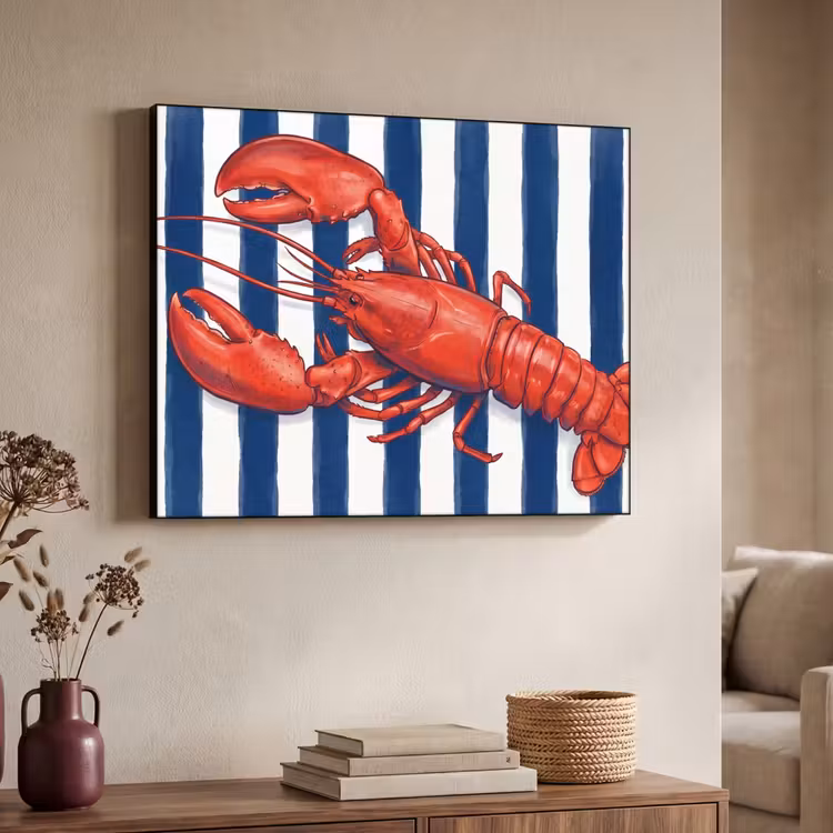Art Frame - Schaaldier - Kreeft - Marine - Illustratie - Rood — 4