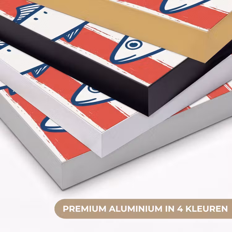 Art Frame - Vis - Patroon - Strepen - Illustratie - Rood — 5