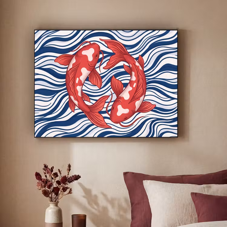 Art Frame - Vis - Water - Natuur - Illustratie - Rood — 2