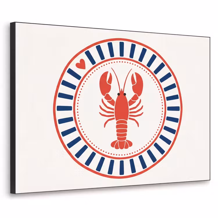 Art Frame - Zeeleven - Kreeft - Embleem - Grafisch - Rood — 1