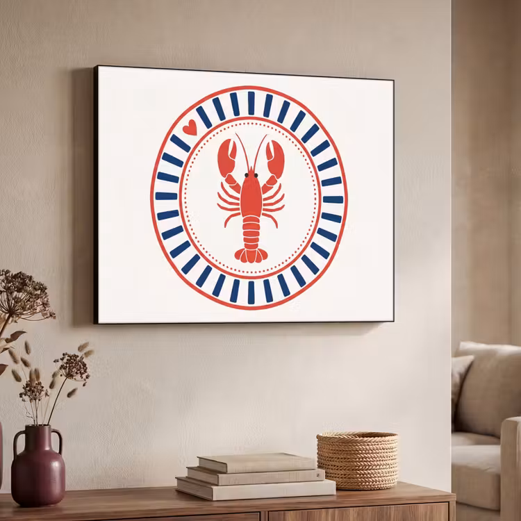 Art Frame - Zeeleven - Kreeft - Embleem - Grafisch - Rood — 4