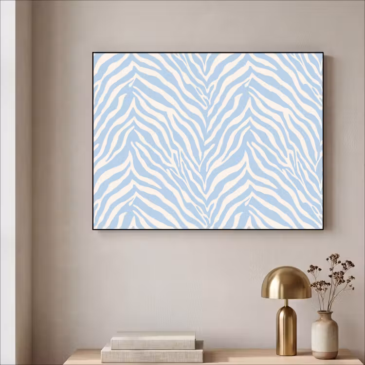 Art Frame - Zebra - Motief - Blauw - Wit — 3