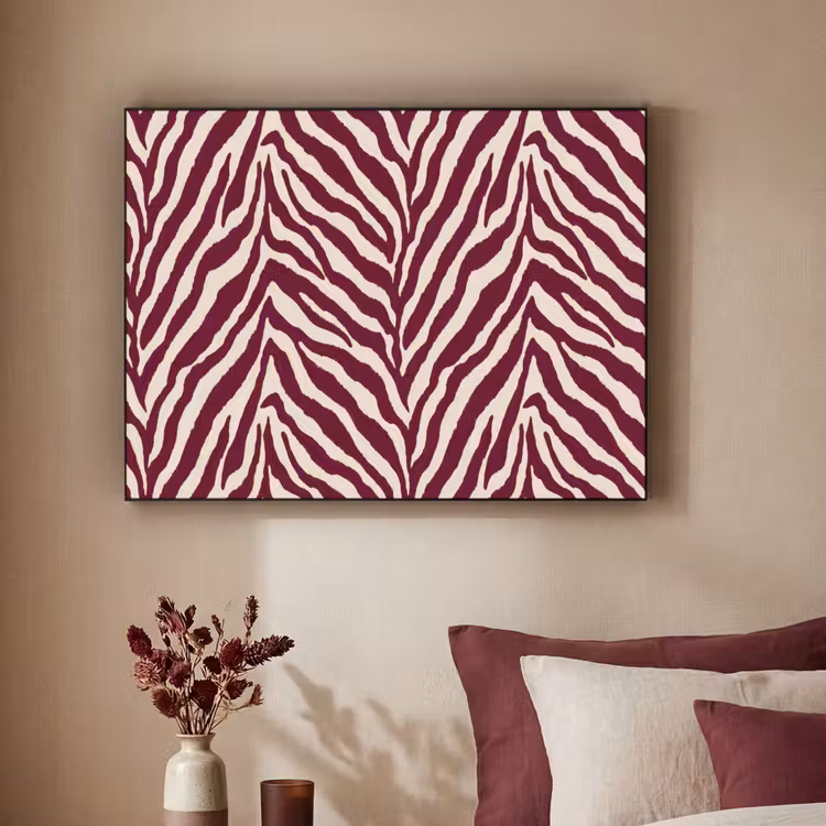 Art Frame - Zebra - Motief - Bordeaux - Rood — 2