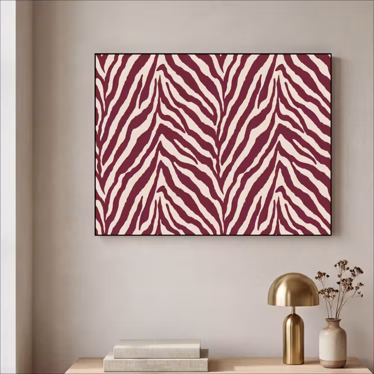 Art Frame - Zebra - Motief - Bordeaux - Rood — 3