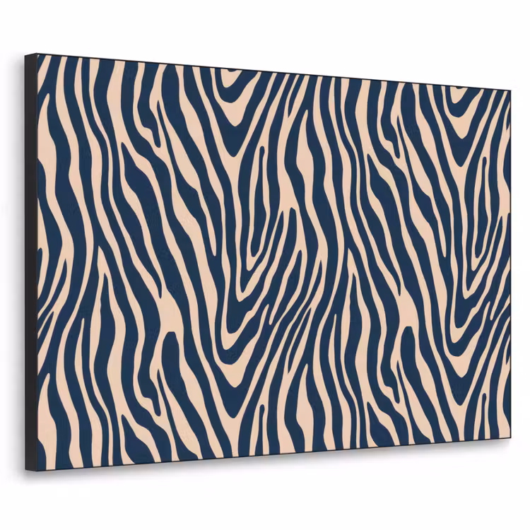 Art Frame - Zebra - Patroon - Blauw - Beige — 1