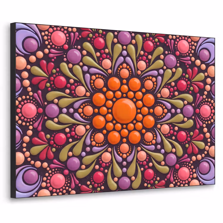 Art Frame - Patroon - Stippen - Abstract - Modern - Kleurrijk — 1