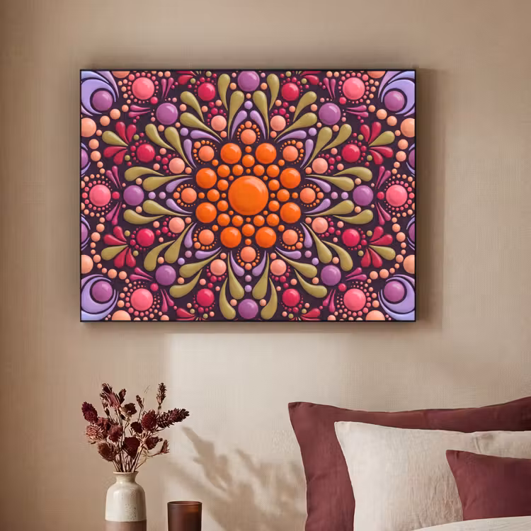 Art Frame - Patroon - Stippen - Abstract - Modern - Kleurrijk — 2