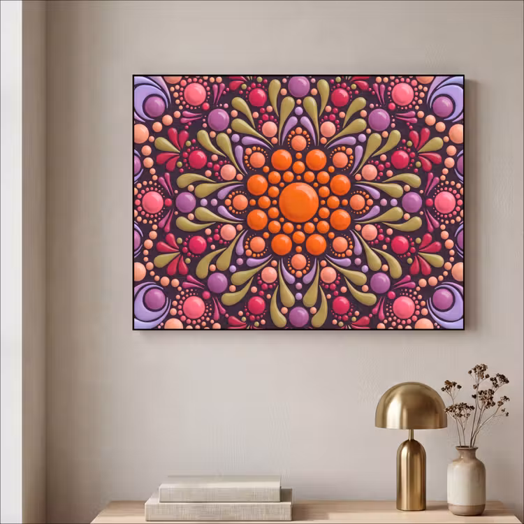 Art Frame - Patroon - Stippen - Abstract - Modern - Kleurrijk — 3