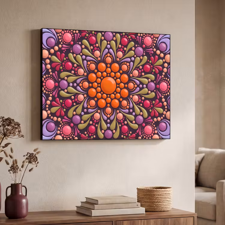 Art Frame - Patroon - Stippen - Abstract - Modern - Kleurrijk — 4