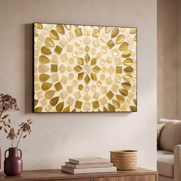 Art Frame - Patroon - Vormen - Mozaïek - Abstract - Goud — 4