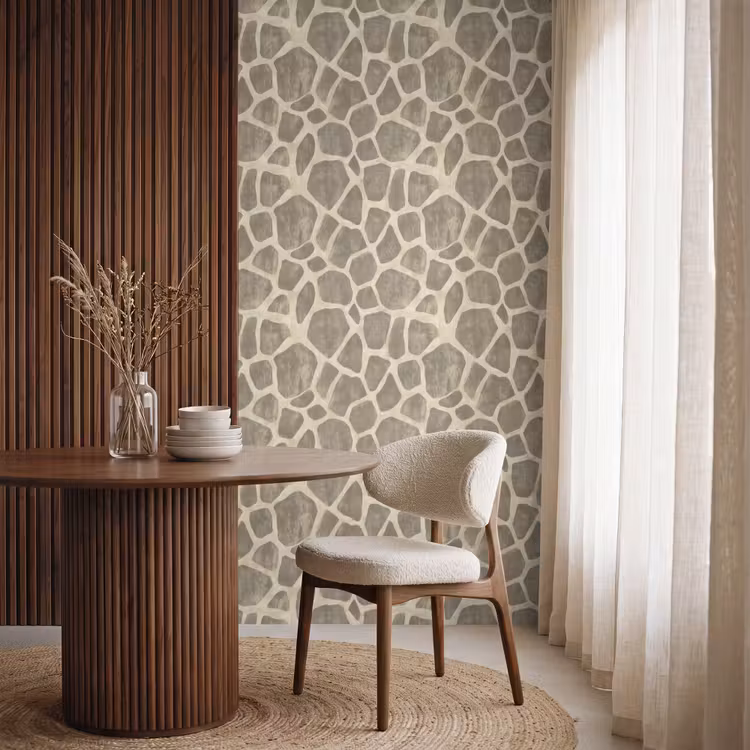 Behang - Giraf - Patroon - Beige - Bruin — 4