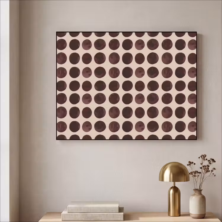 Art Frame - Stippen - Patroon - Bruin — 3