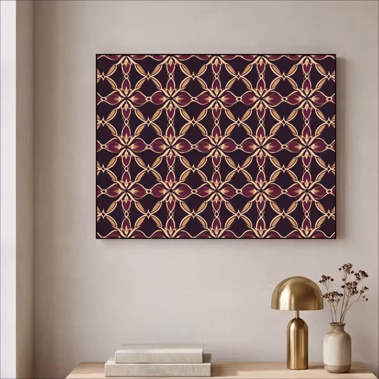 Art Frame - Symmetrisch - Tegel - Burgundy — 3