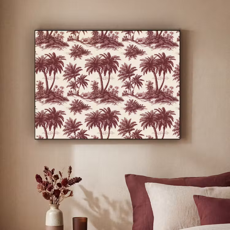Art Frame - Tropisch - Geometrisch - Bordeauxrood — 2