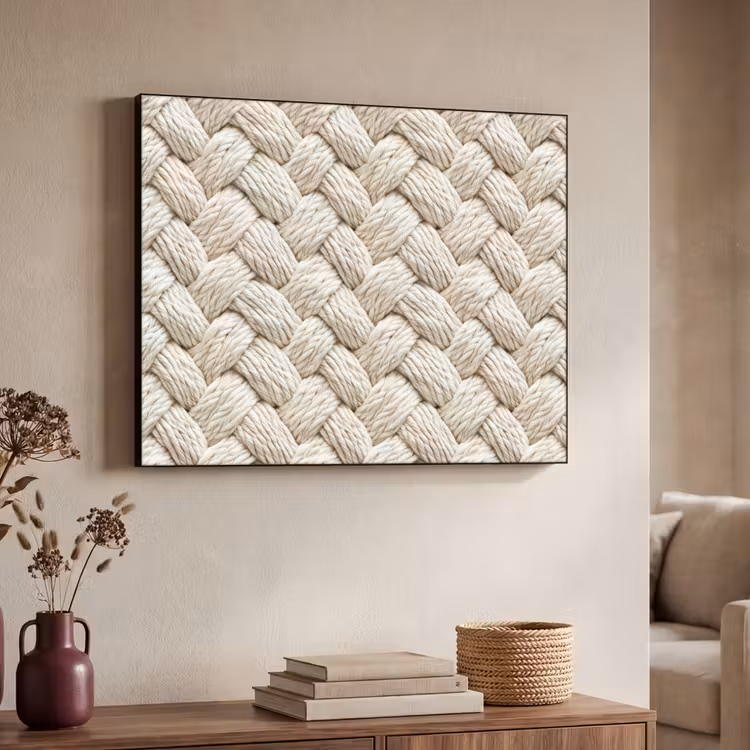 Art Frame - Touw - Gebreid - Beige — 4