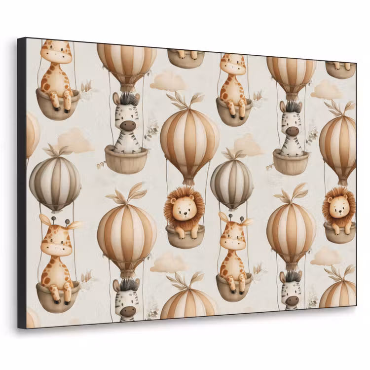 Art Frame - Safari - Luchtballonen - Taupe — 1
