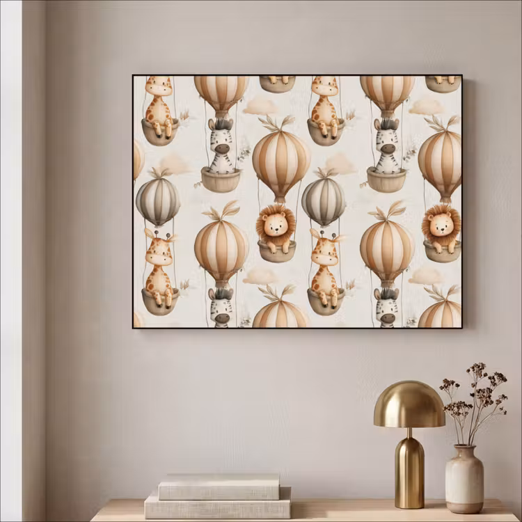 Art Frame - Safari - Luchtballonen - Taupe — 3