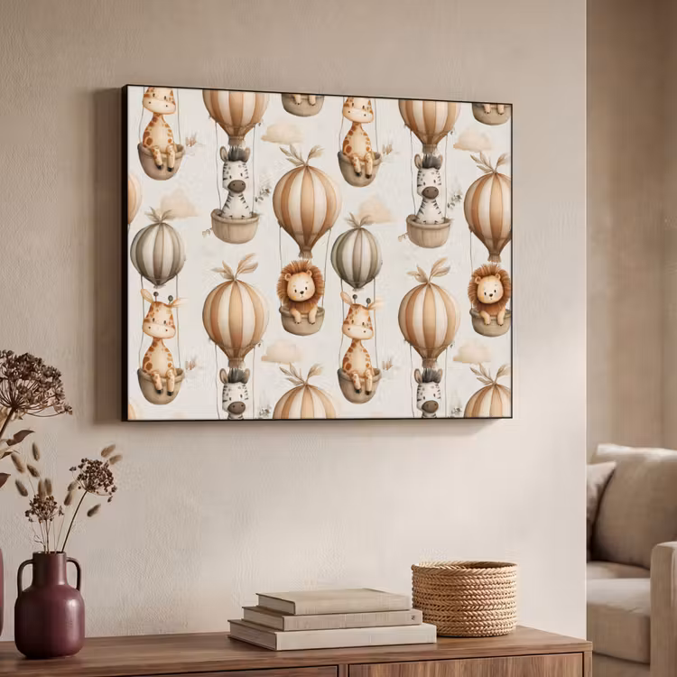 Art Frame - Safari - Luchtballonen - Taupe — 4