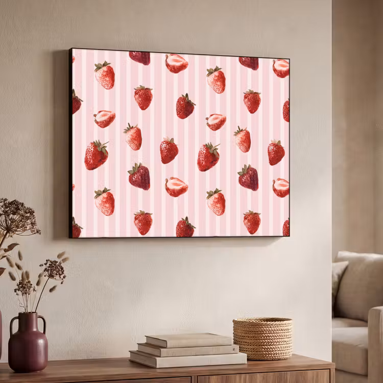 Art Frame - Strepen - Aardbei - Roze — 4