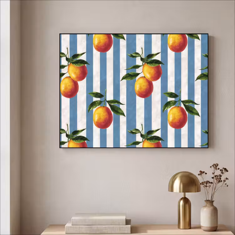 Art Frame - Strepen - Citroen - Blauw — 3