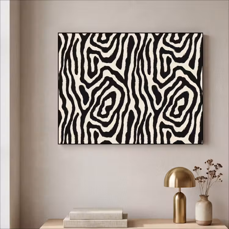 Art Frame - Zebra - Zwart - Abstract — 3