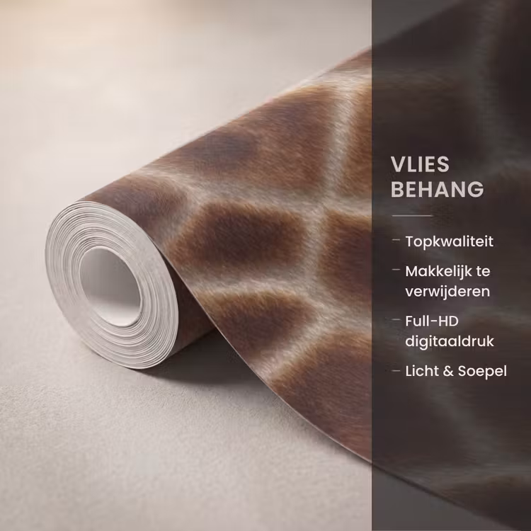 Behang - Giraf - Bruin - Vacht — 3