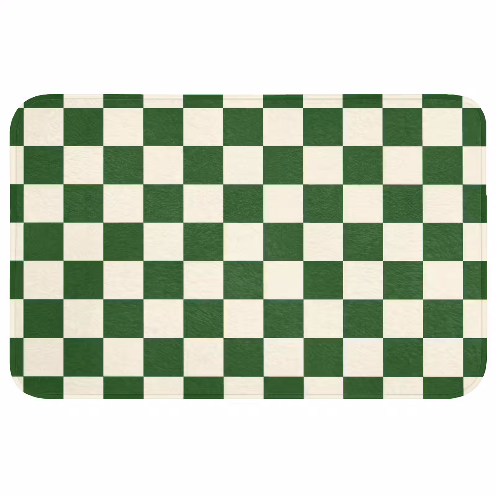 Badmat - Schaakbord - Patroon - Groen — 1