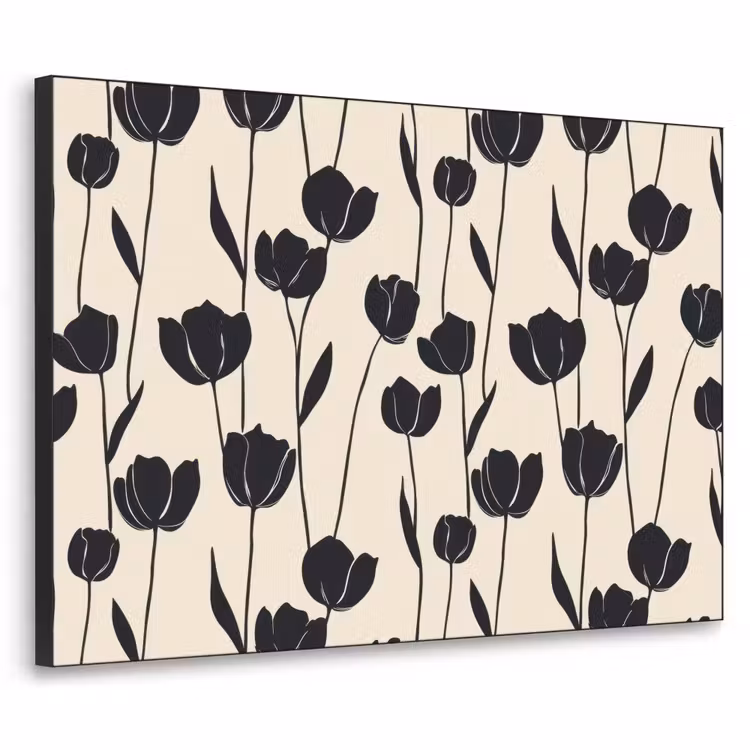 Art Frame - Tulpen - Patroon - Zwart — 1